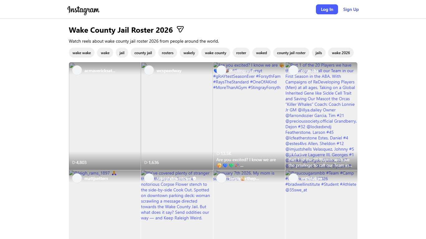 Wake County Jail Roster 2026